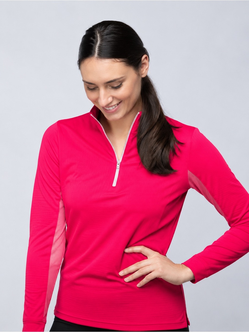 EIS Cool Sun Shirt Quarter Zip UPF 50 Equestrian Riding Top M USA
